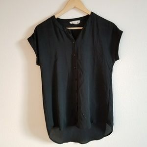 Hippie Rose Chiffon Button Up